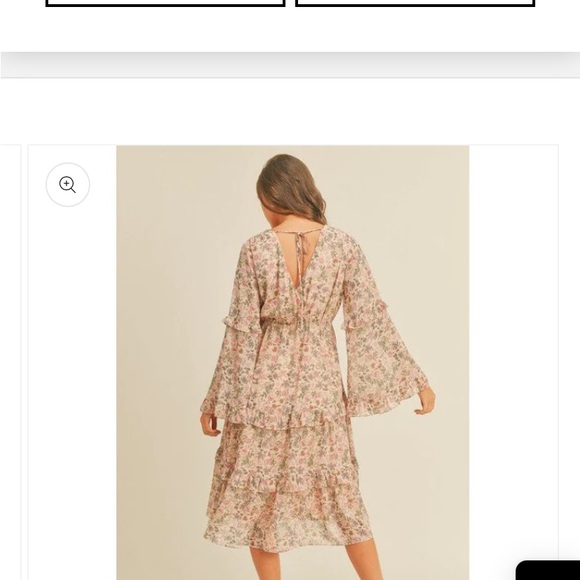 Lush clothing floral print midi dress - Picture 3 of 6